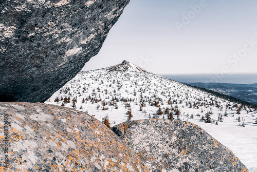 Mountain chalet on top of the mountain, Giant Mountains, Poland