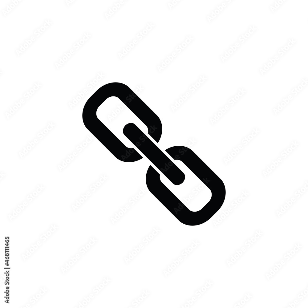Chain link flat icon isolated vector illustration. Chain link flat icon isolated vector illustration.