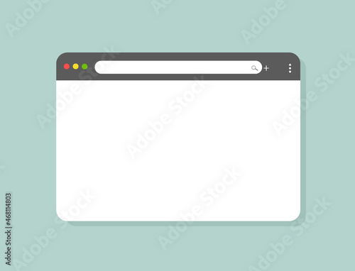 Browser window.  Simple opened browser window. Apple.