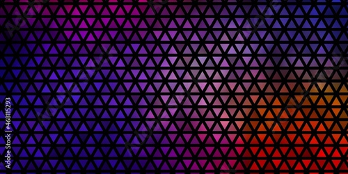 Dark Blue, Red vector backdrop with lines, triangles.