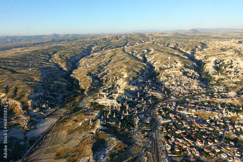 Goreme Cappadocia nature and town in Turkey