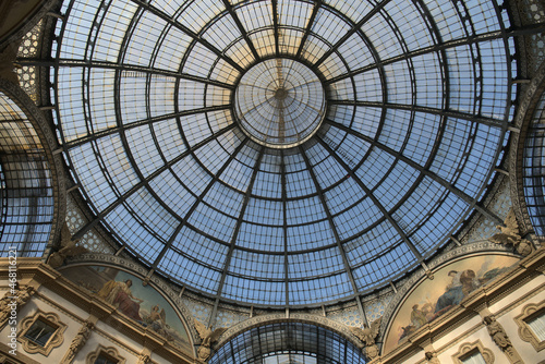 Milan  Italy - October 26  2021  Galleria Vittorio Emanuele is famous shopping mall with high end fashion brands