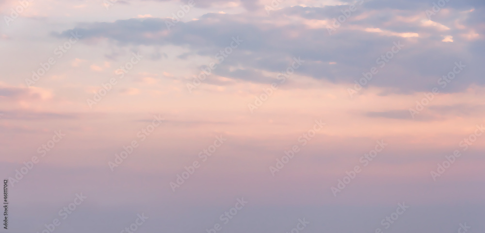 Beautiful clouds in the twilight, pastel pink
