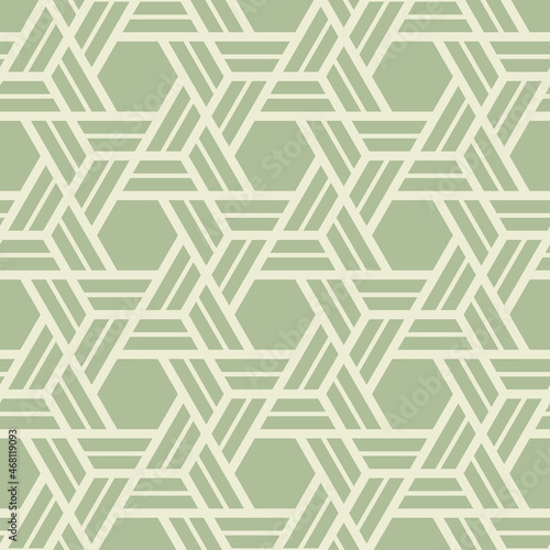 Hexagon art seamless pattern background.