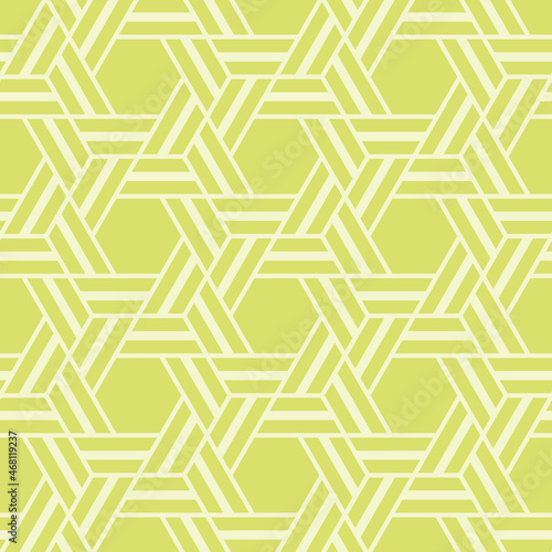 Hexagon art seamless pattern background.