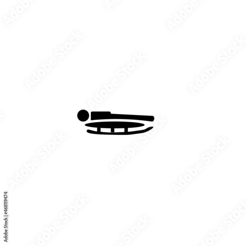 winter luge sport vector icons