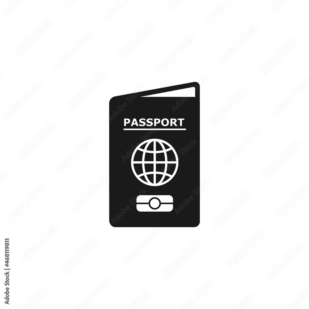 passport icon design template vector isolated illustration passport icon design template vector isolated illustration