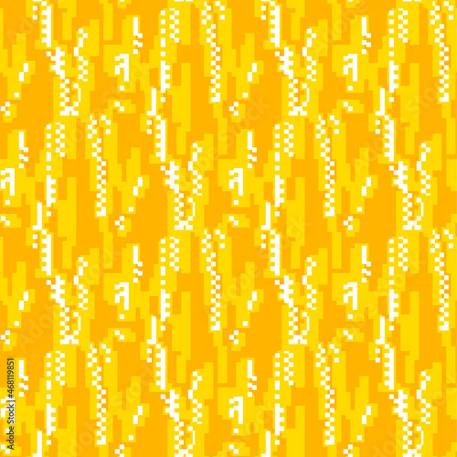 Abstract sport seamless yellow pixel pattern