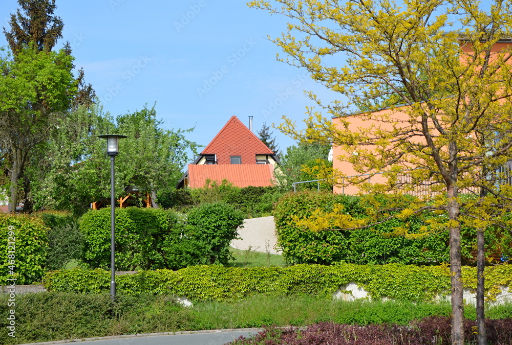 Fototapeta premium Park in der Kur Stadt Bad Berka, Thüringen
