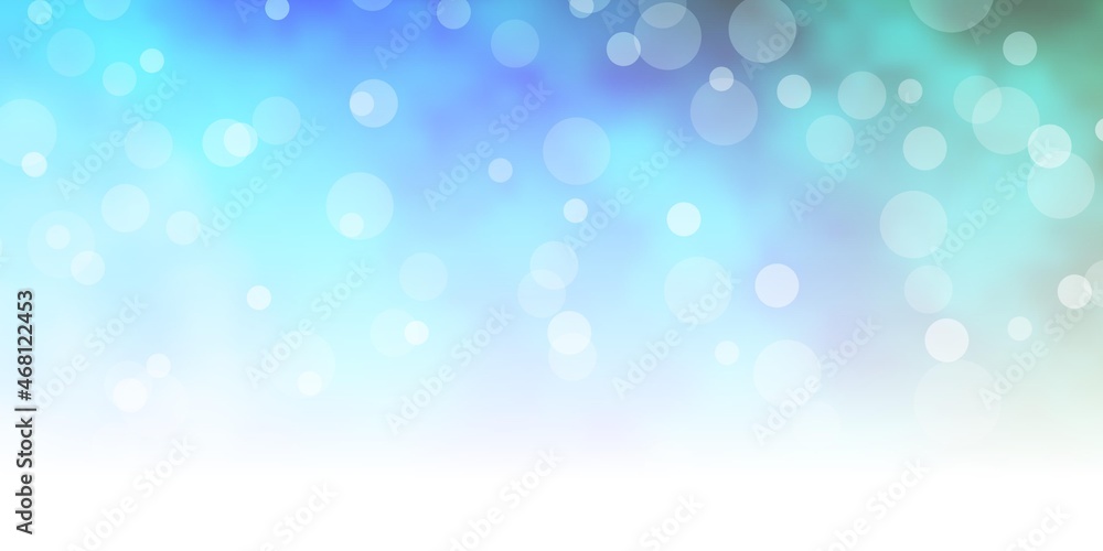 Light Blue, Green vector layout with circles.