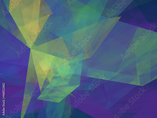 Abstract geometric fractal art background of overlapping triangles.