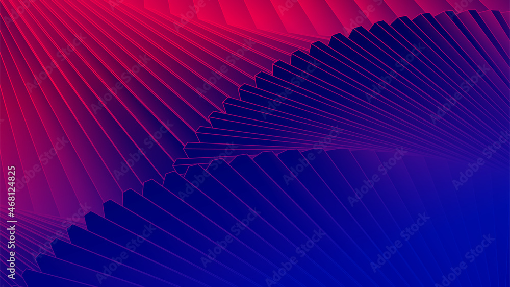Naklejka premium Neon geometric dynamic elements abstract background