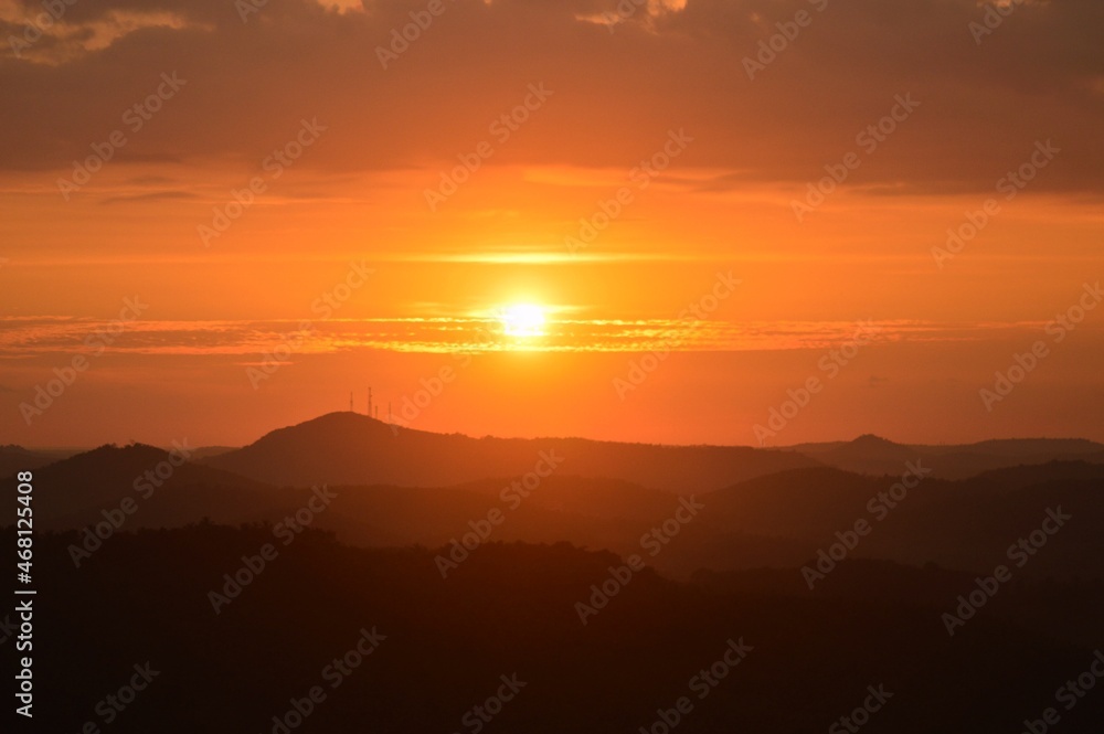 sunrise over the mountains