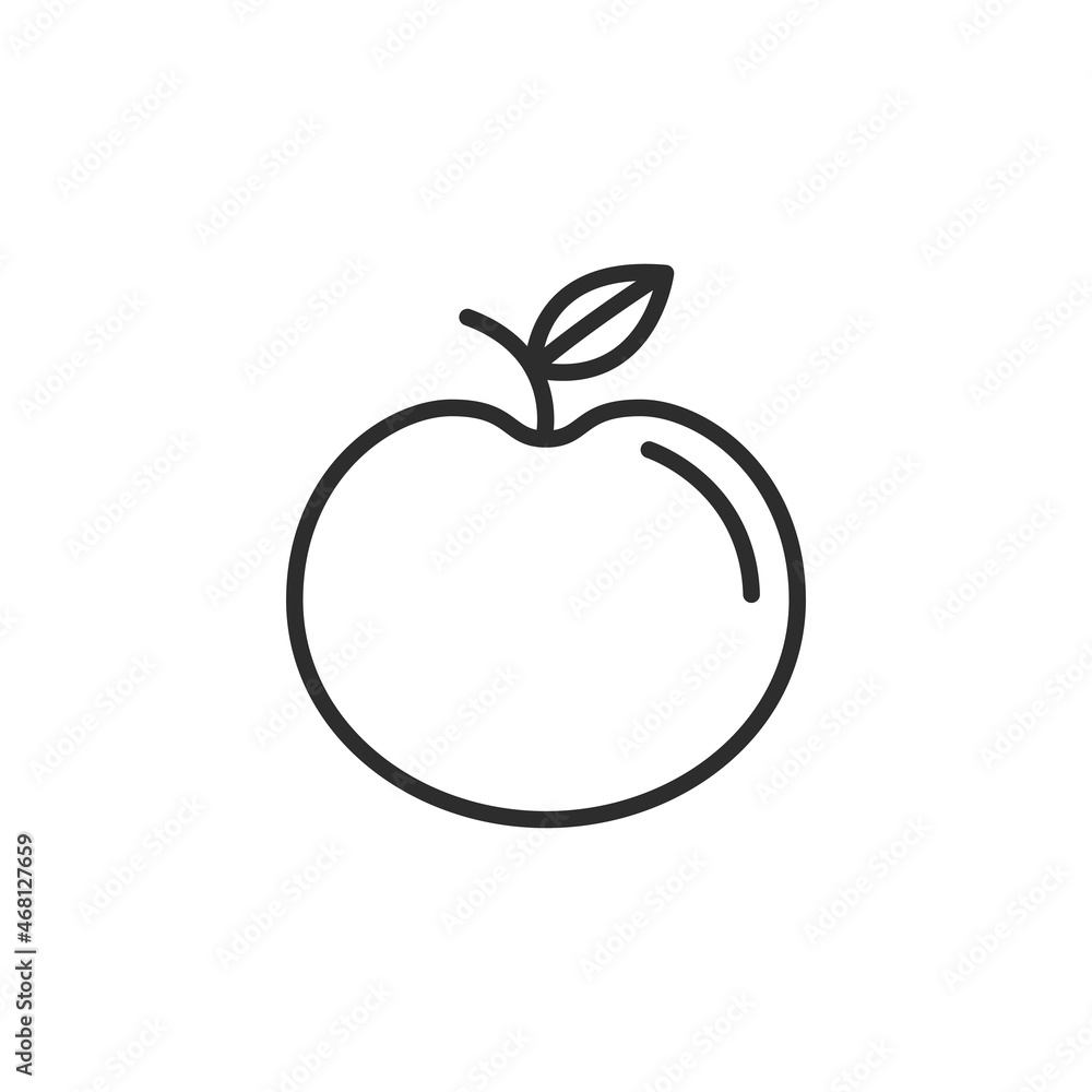 Apple line icon. High quality black vector illustration. Apple line icon. High quality black vector illustration.