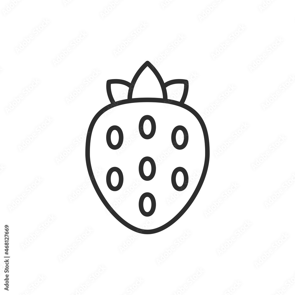 Strawberry line icon. High quality black vector illustration. Strawberry line icon. High quality black vector illustration.