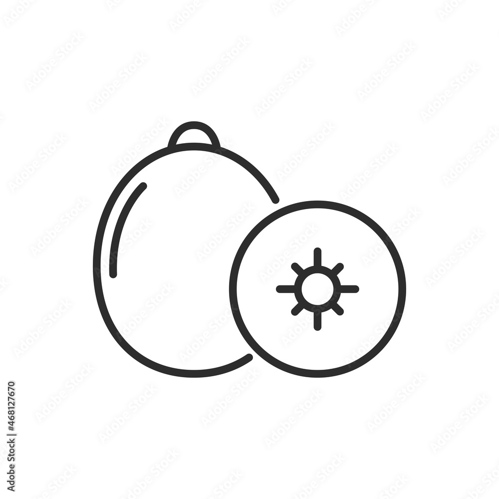 Fototapeta premium Kiwi line icon. High quality black vector illustration.