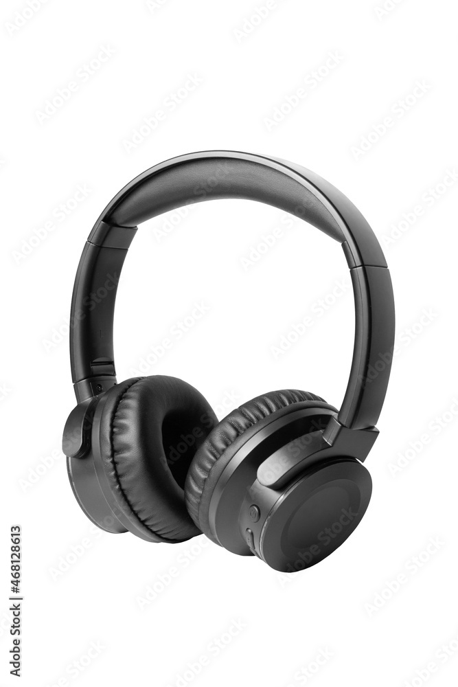 Wireless headphones on white isolated background. New technologies. Wireless headphones on white isolated background. New technologies.