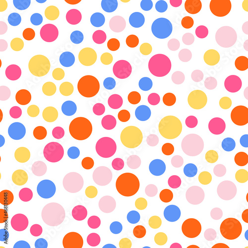 Abstract colorful seamless pattern with circles. Geometry pattern for fabric and textile 