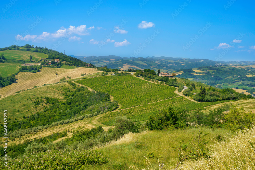 Country landscape near Castrocaro and Predappio, Emilia-Romagna