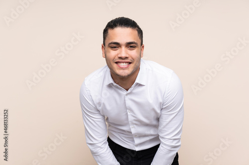 Asian handsome man isolated on background