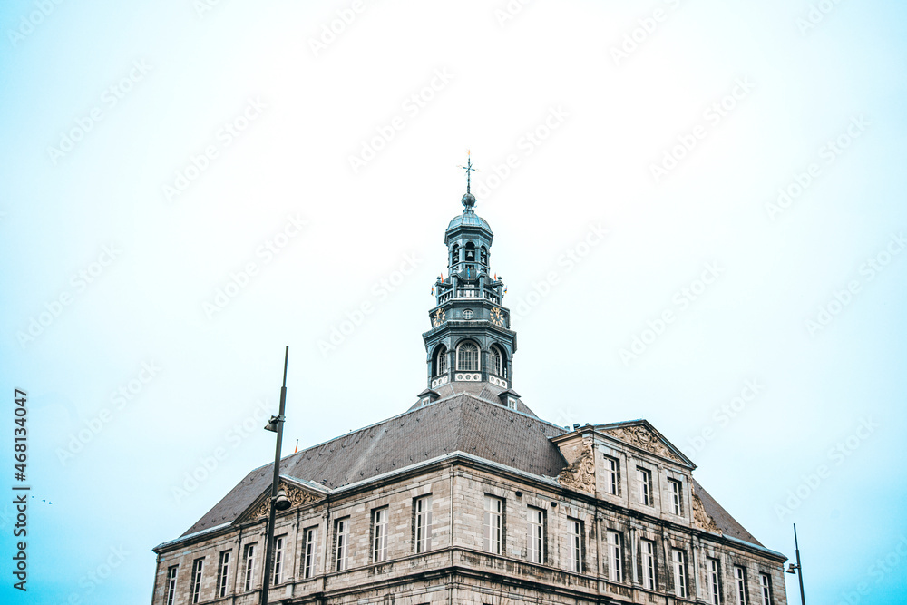 Street view of Buildings around Maastricht, Netherlands.