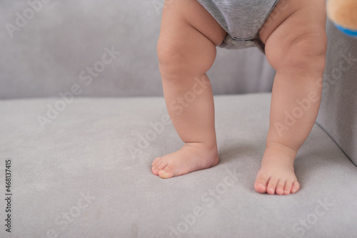 Close up of the charming small legs doing the first steps