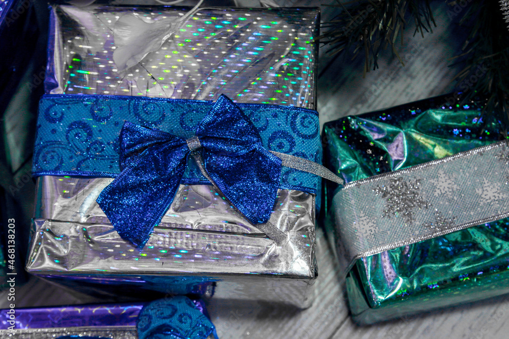 Fototapeta premium Holiday christmas. Christmas gifts. New Year