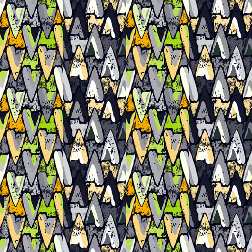 abstract colored background of graffiti beautiful polygons Bright geometric seamless pattern