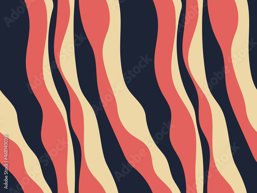 Seamless pattern with enlarged threads. Abstract seamless background with strange oblong shapes. Retro abstract cover design. Vector illustration.