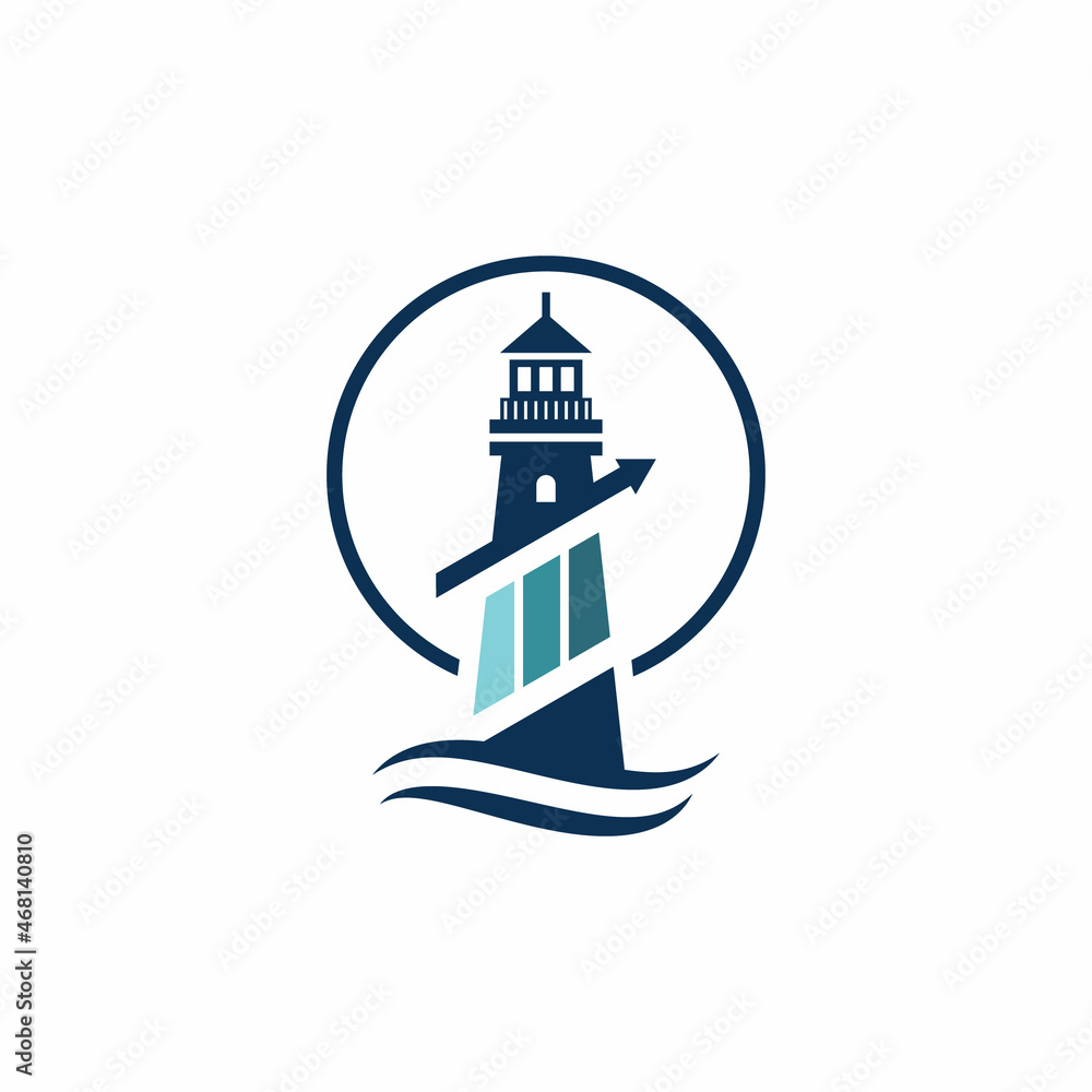 Accountancy Wave Lighthouse Logo