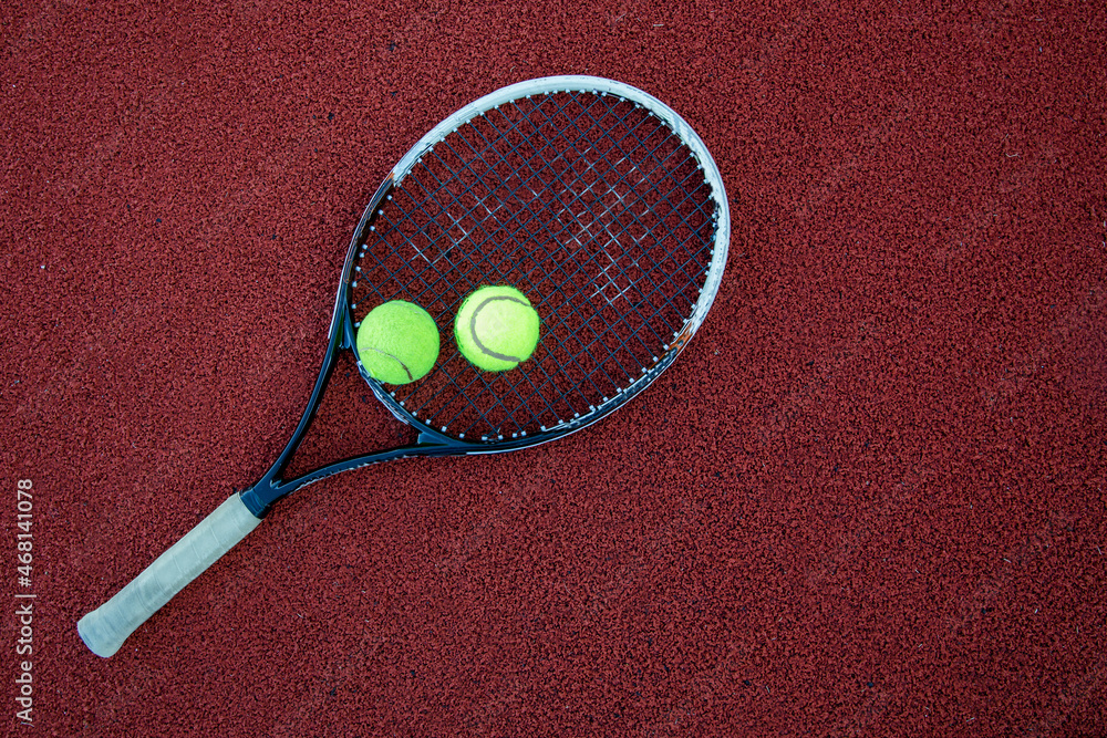 tennis racket and ball