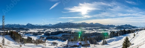 panoramic landscape at winter in Germany