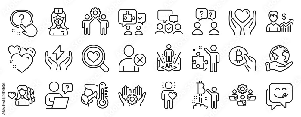 Set of People icons, such as Strategy, Delete user, Hold heart icons. Yummy smile, Search love, Teamwork signs. Employee hand, Business growth, Heart. Teamwork questions, Save planet. Vector Set of People icons, such as Strategy, Delete user, Hold heart icons. Yummy smile, Search love, Teamwork signs. Employee hand, Business growth, Heart. Teamwork questions, Save planet. Vector
