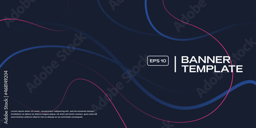 Wavy colorful lines background. Abstract landing page template.