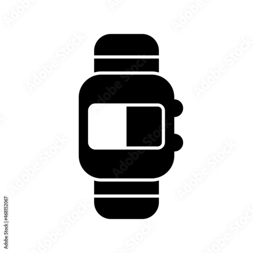 Digital Watch Glyph Vector Icon Design