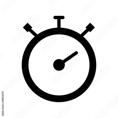 Stop Watch Glyph Vector Icon Design