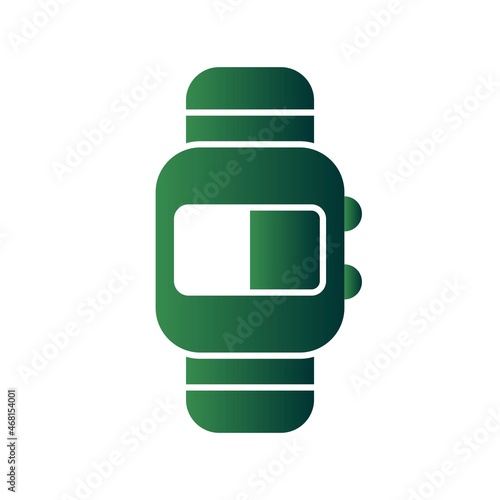  Digital Watch Glyph Gradient Vector Icon Design