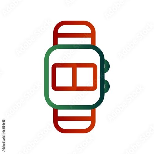 Digital Watch Line Gradient Vector Icon Design