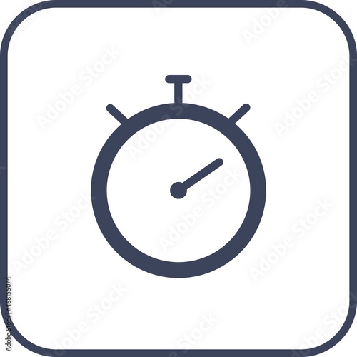 Stop watch Glyph Round Corner Vector Icon Design