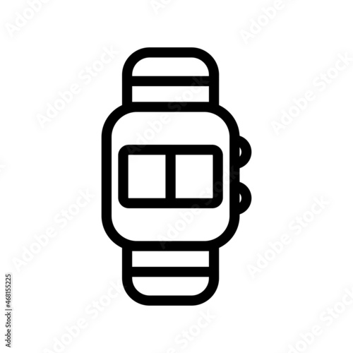 Digital Watch Outline Vector Icon Design