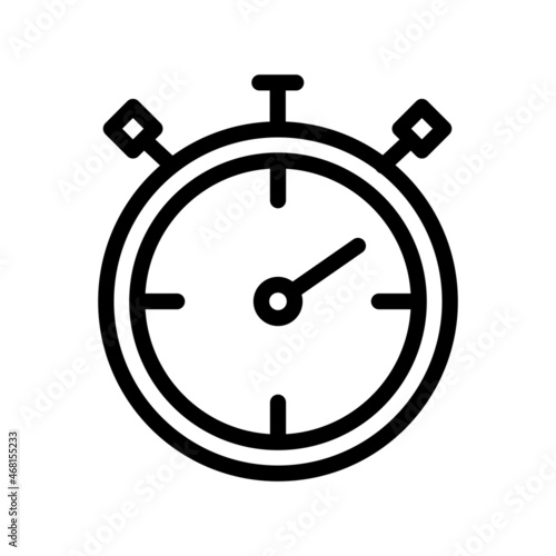 Stop Watch Outline Vector Icon Design