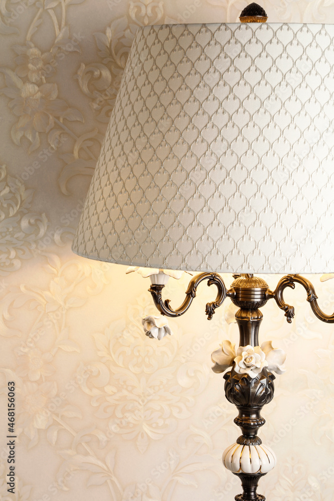 Details of classic lampshades in the interior