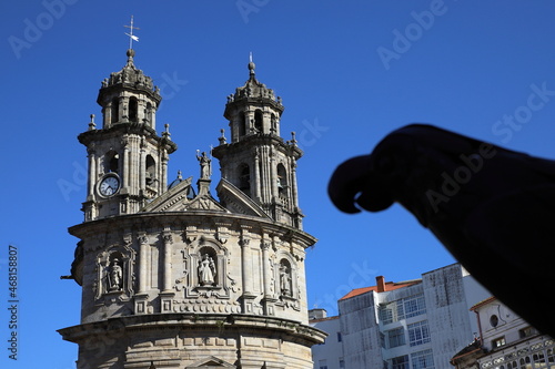 fachada de la iglesia de la peregrina en Pontevedra, Galicia. photo