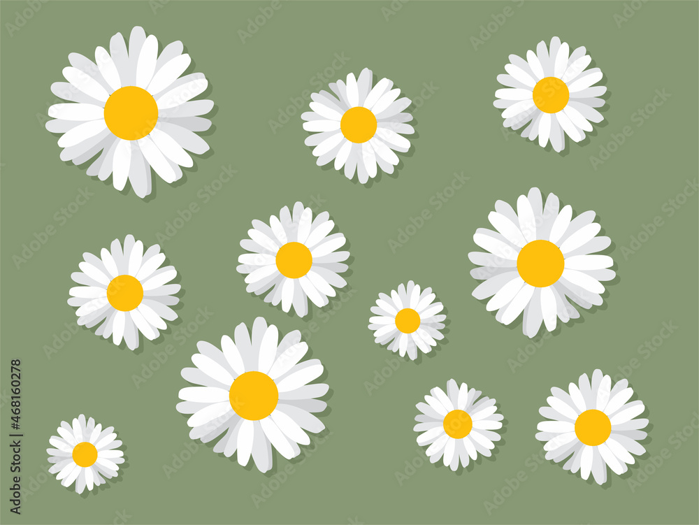 Minimalist background with simple flower pattern