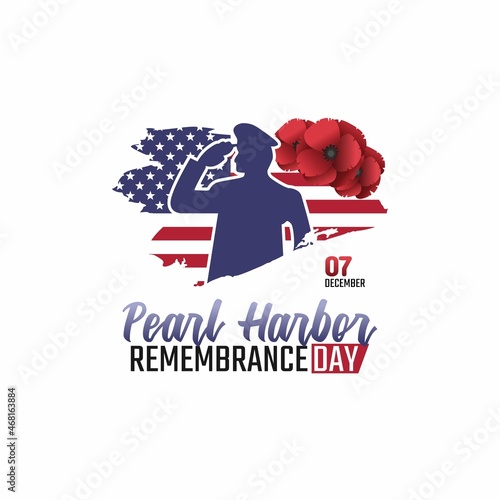 vector graphic of pearl harbor remembrance day good for pearl harbor remembrance day celebration. flat design. flyer design.flat illustration.