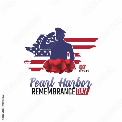 vector graphic of pearl harbor remembrance day good for pearl harbor remembrance day celebration. flat design. flyer design.flat illustration.