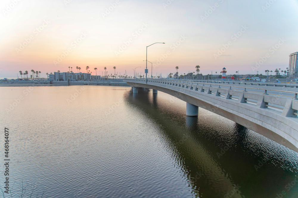 Bridge over the wetlands of Oceanside in California