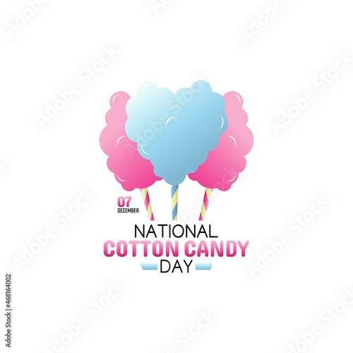 vector graphic of national cotton candy day good for national cotton candy day celebration. flat design. flyer design.flat illustration.
