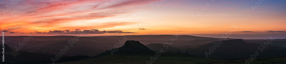 Dawn over Sharpitor in Dartmoor National Park, Devon, England, Europe Dawn over Sharpitor in Dartmoor National Park, Devon, England, Europe