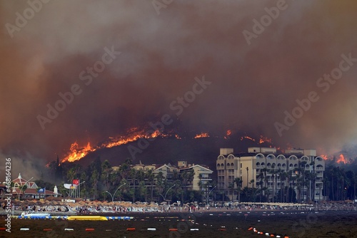 Forest fire in the resort village of Ichmeler.
